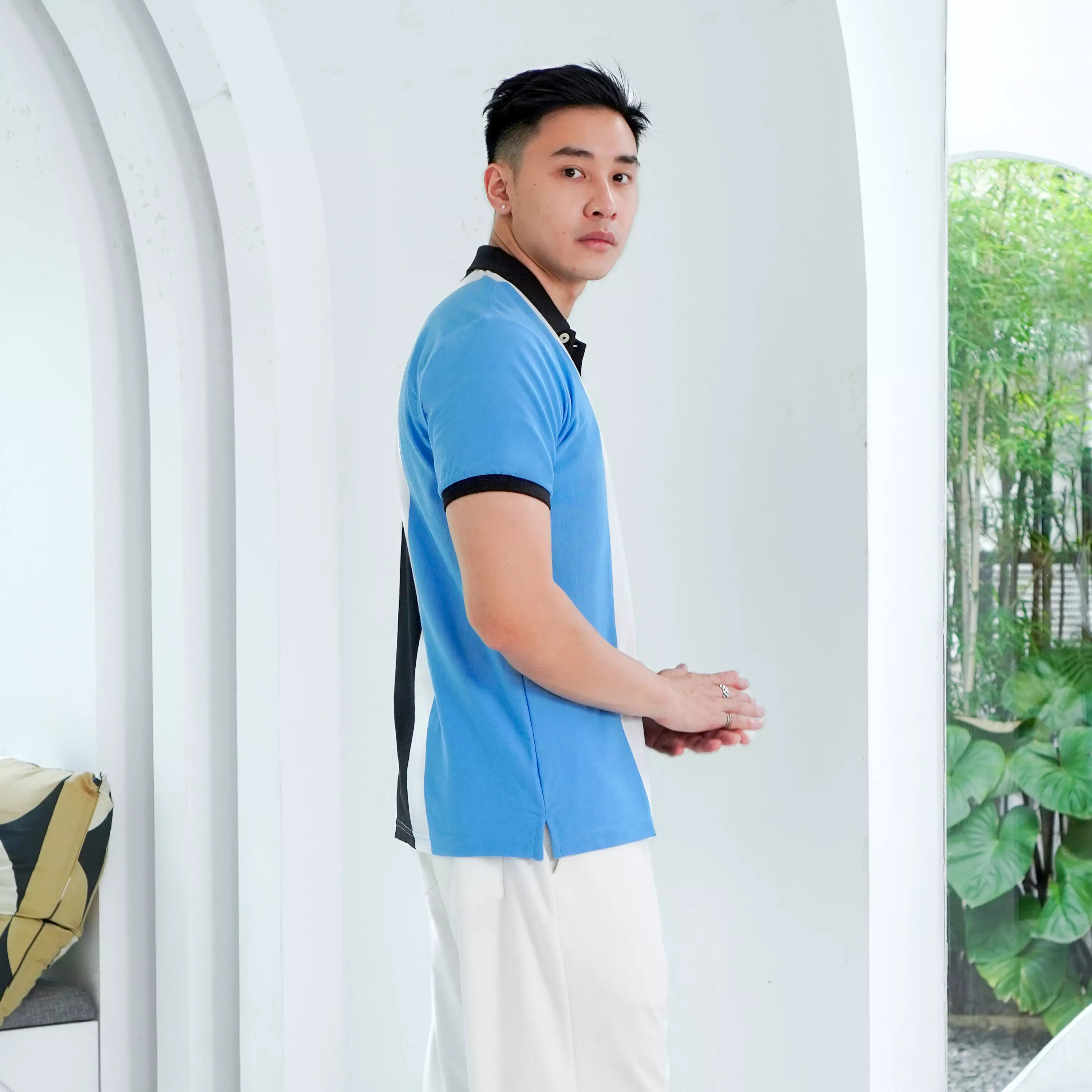 MATSUDA Kaos Polo Shirt Pria Kerah Ueda Blue