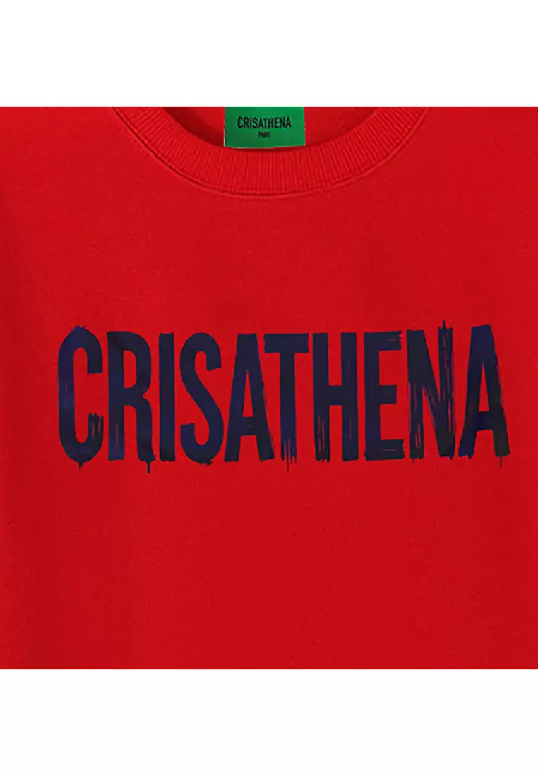 Crisathena Brush Hoodie in Red