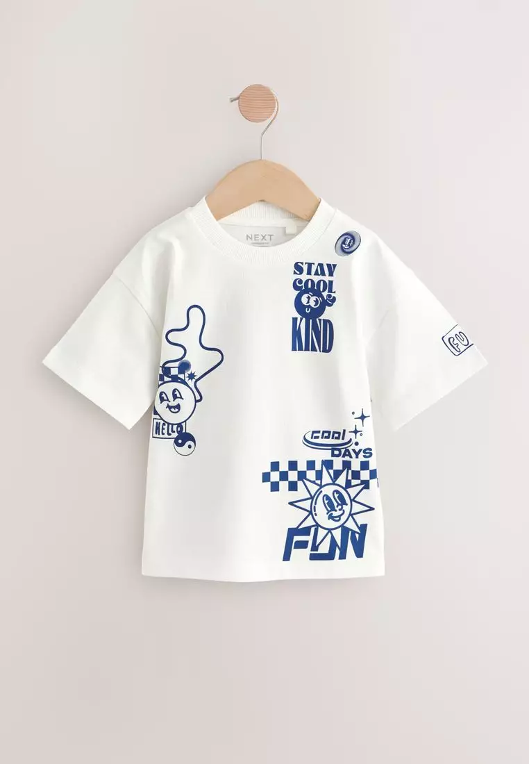 Short Sleeve Back Print 100% Cotton T-Shirt