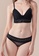 ZITIQUE black Women's Latest Summer French Style 3/4 Cup Wire-free Thin Pad Lace Lingerie Set (Bra And Underwear) - Black 82C10US9697A88GS_4
