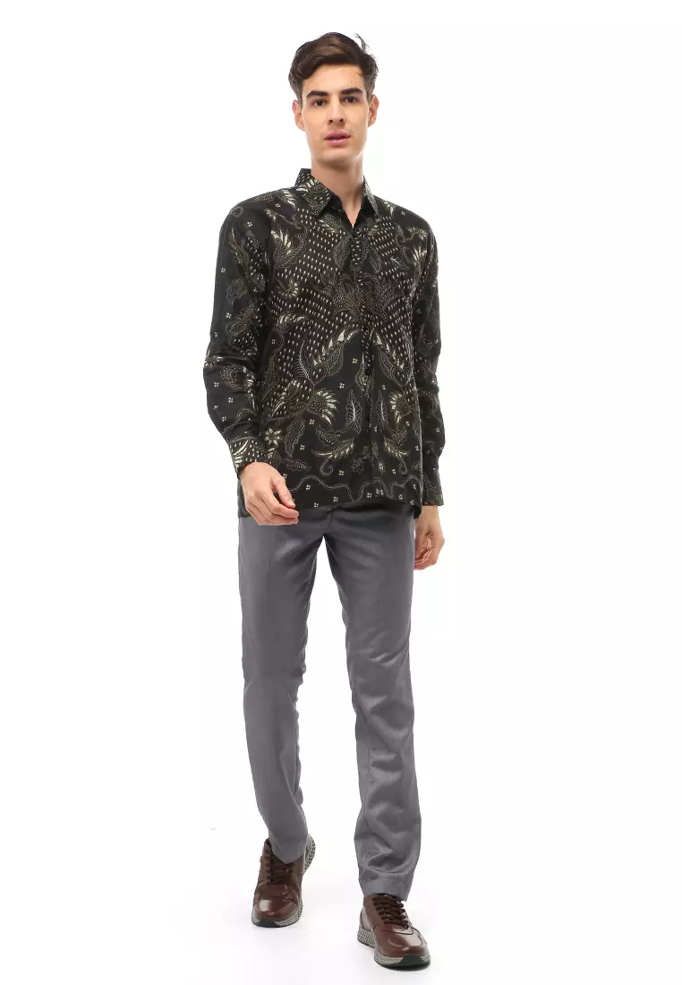 Kendrick Atasan Formal Kemeja Batik Pria Arieswara Long Sleeve Material Cotton ORIGINAL