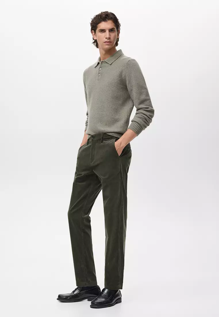Corduroy Slim-Fit Trousers