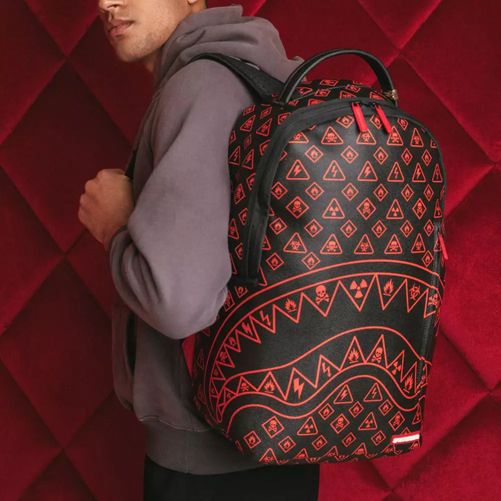 Jual Sprayground Sprayground You Been Warned DLXV Backpack Black Red