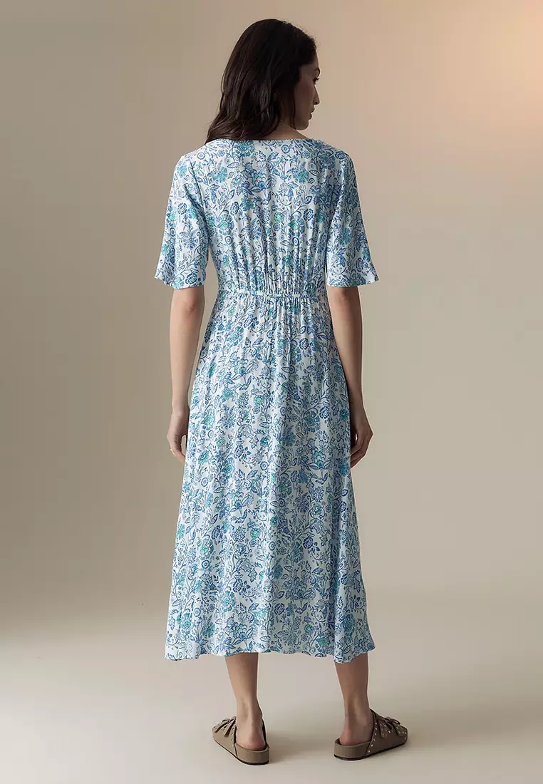 Printed Midaxi Tea Dress