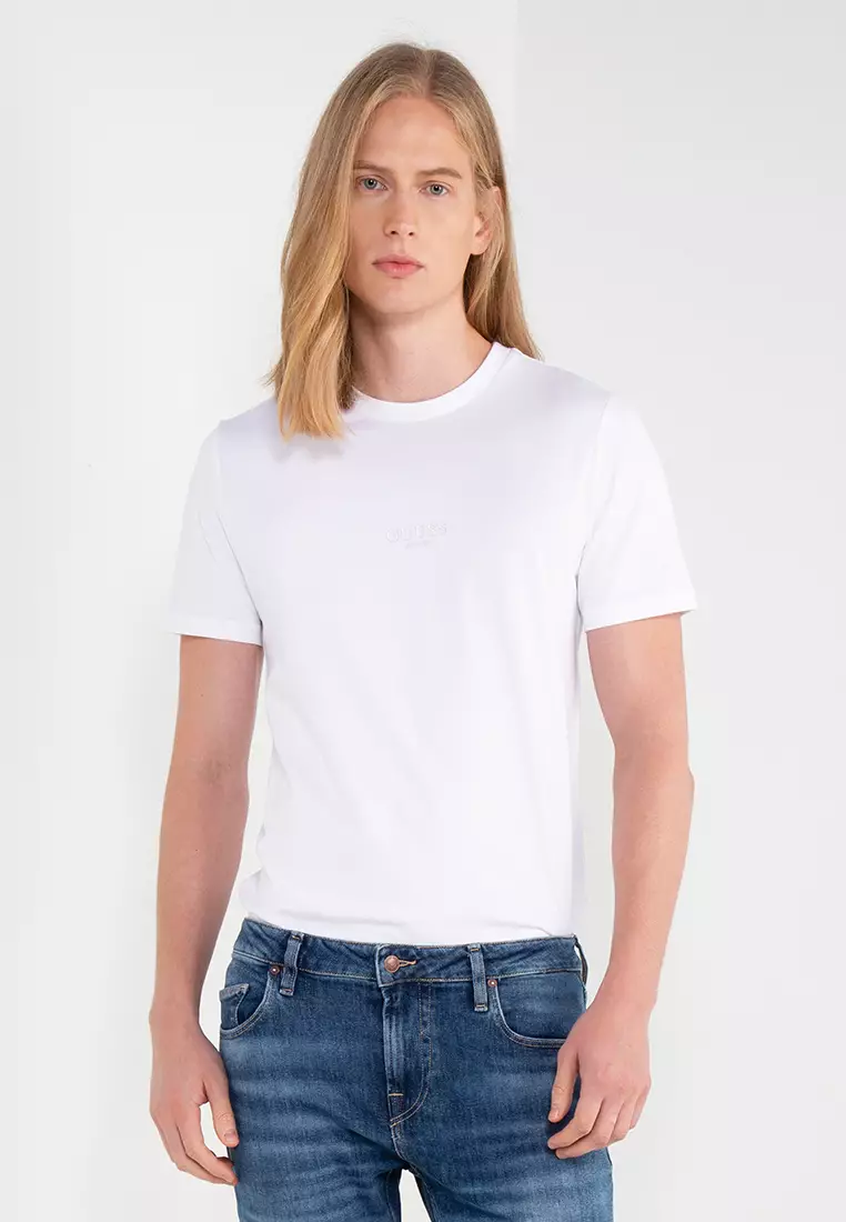 Guess round clearance neck t shirt