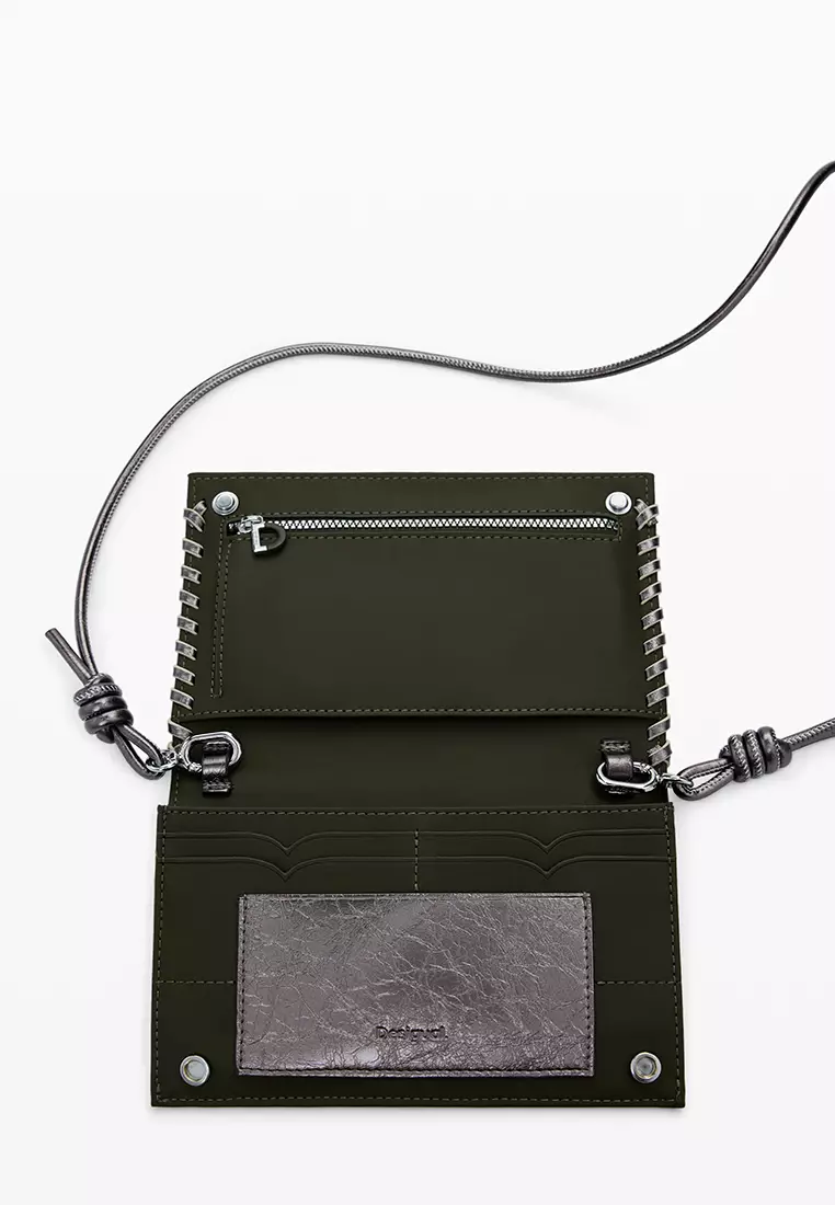 Large metallic convertible wallet