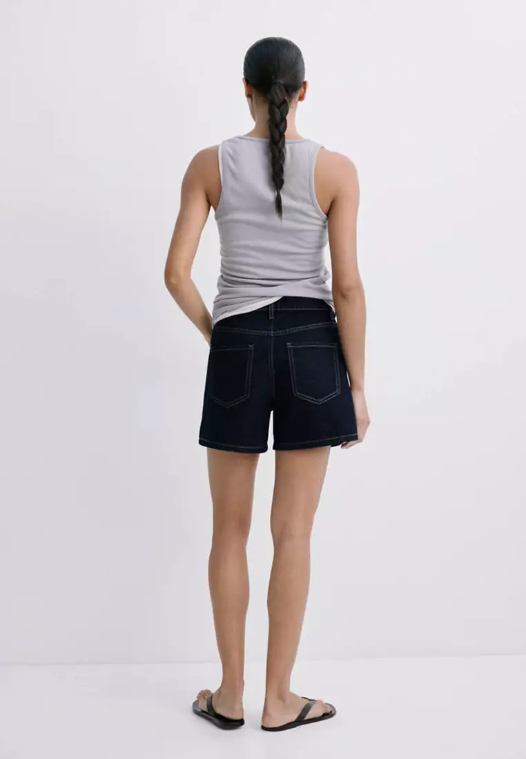 Straight-Fit Denim Shorts