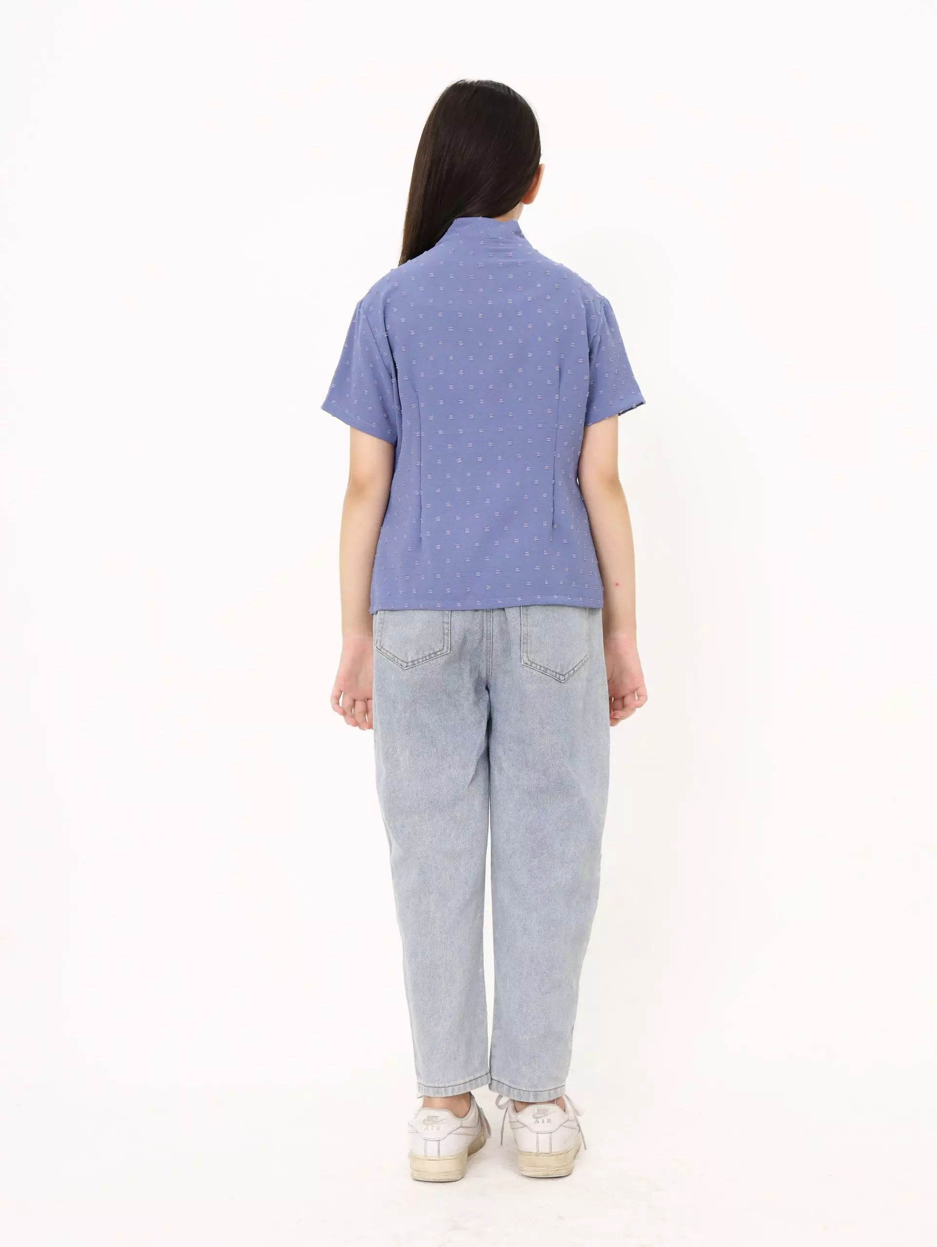 Blouse Batik Anak Perempuan - Atasan Batik - Bhatara Batik Yasmine - Baju Batik Modern Lengan Pendek