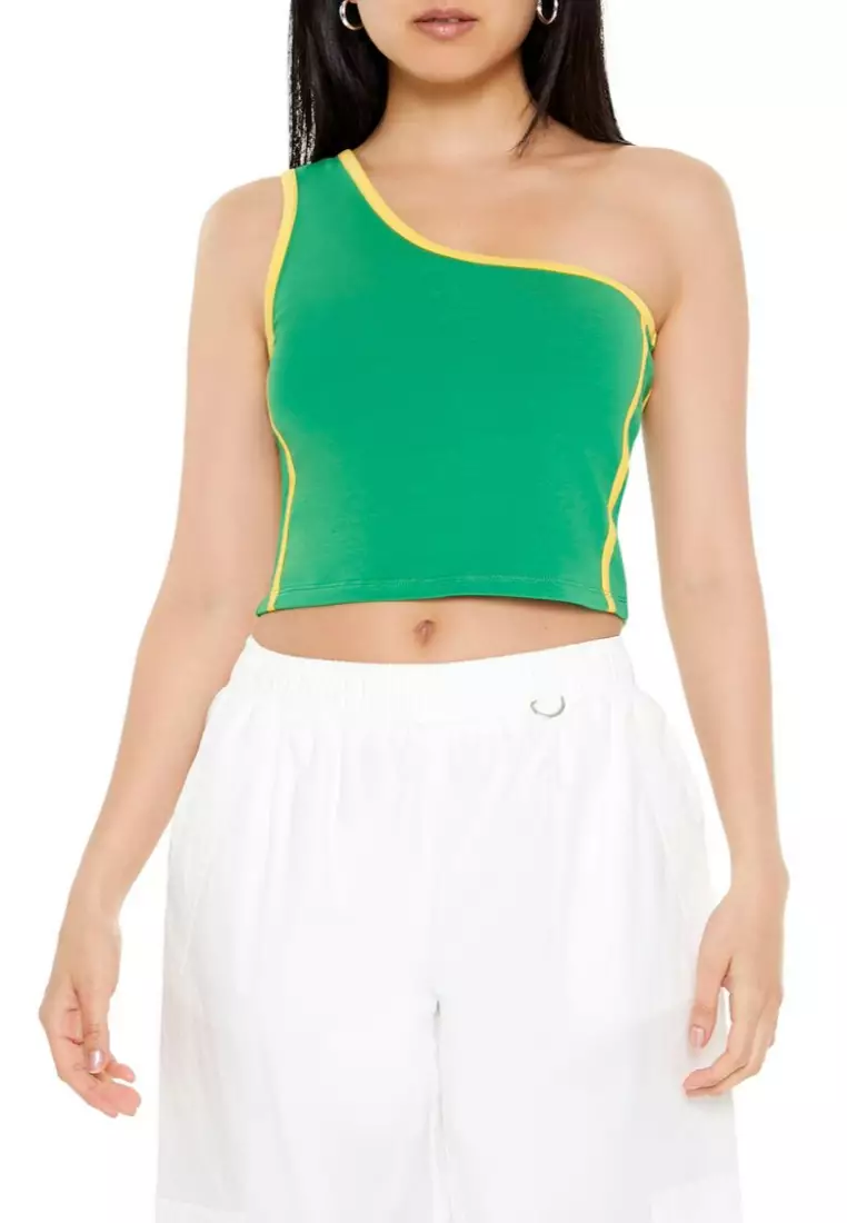 One shoulder crop top forever 21 deals