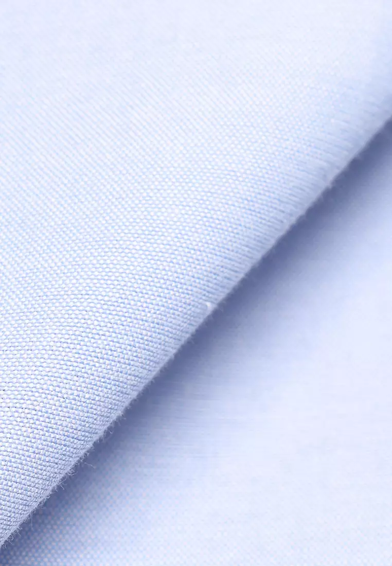 Manzone Kemeja Lengan Panjang Pria Slim Fit Foxy - Light Blue