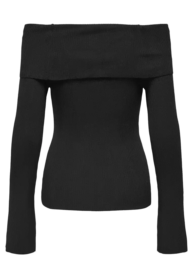 Jayden Long Sleeves Off Shoulder Knit Top