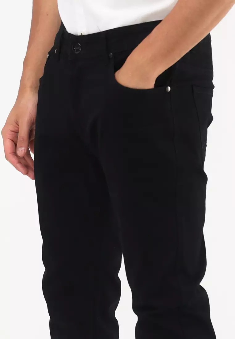 Colored Long Pants Slim Tapered Stretch
