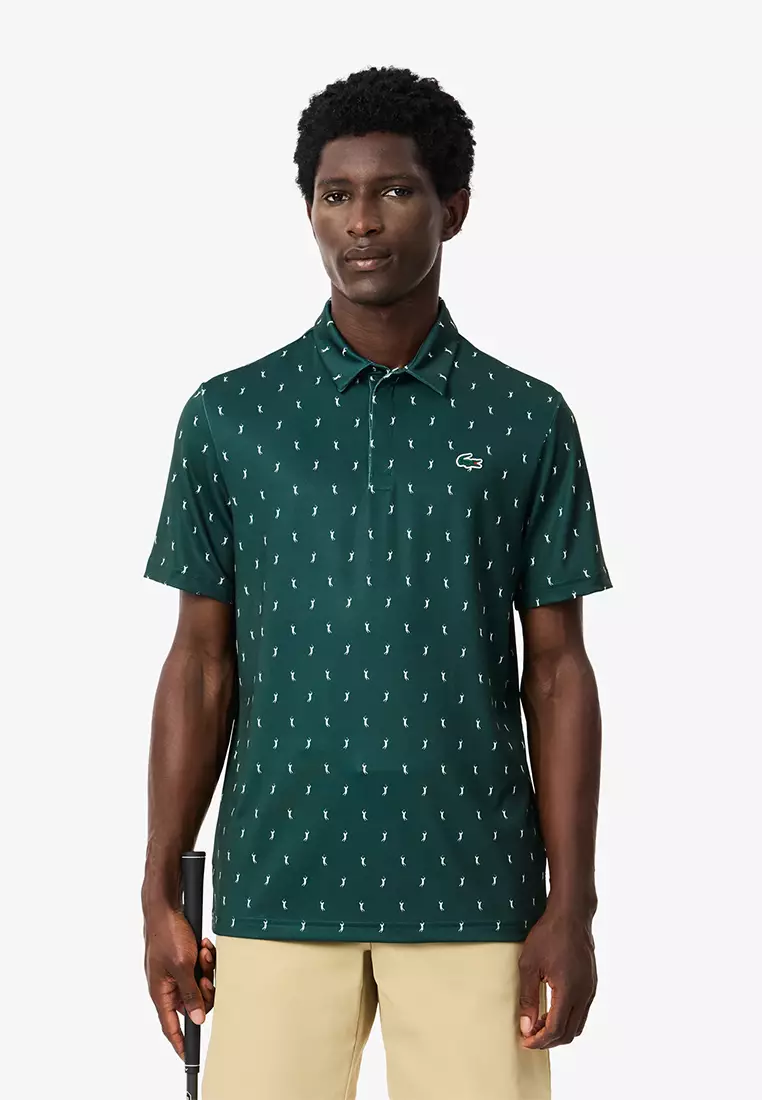 Men’s Lacoste Golf Printed Recycled Polyester Polo Shirt