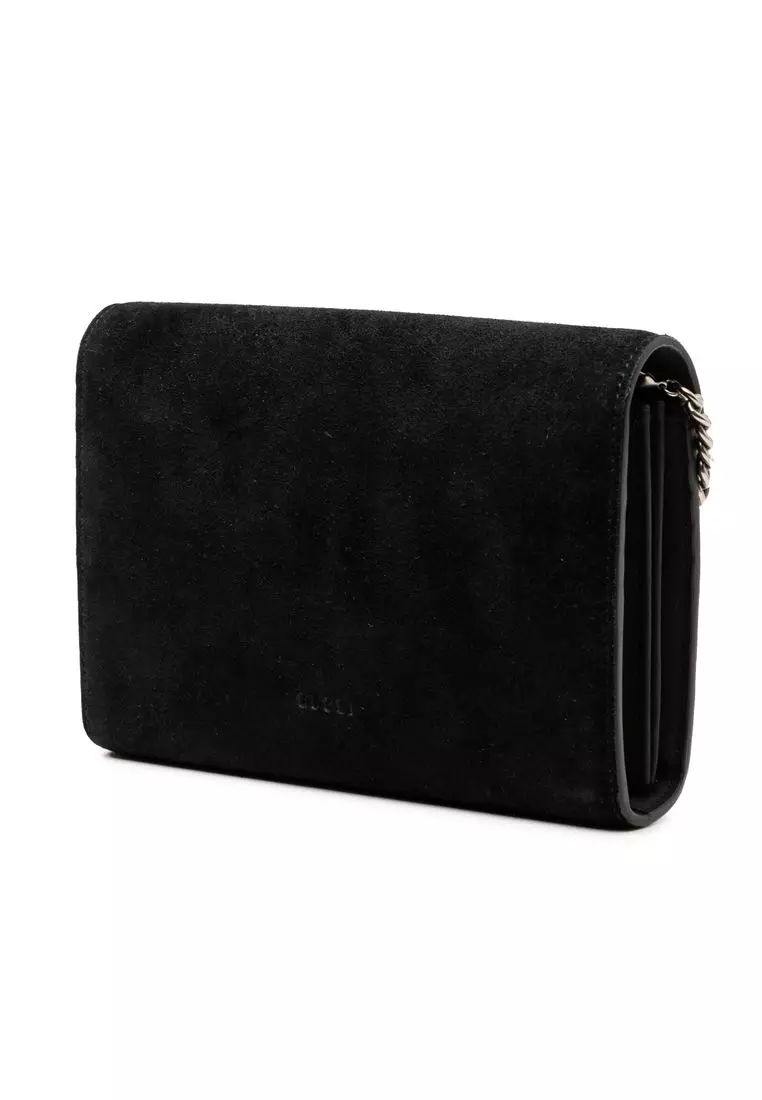 Pre-Loved Gucci Suede Dionysus Wallet On Chain