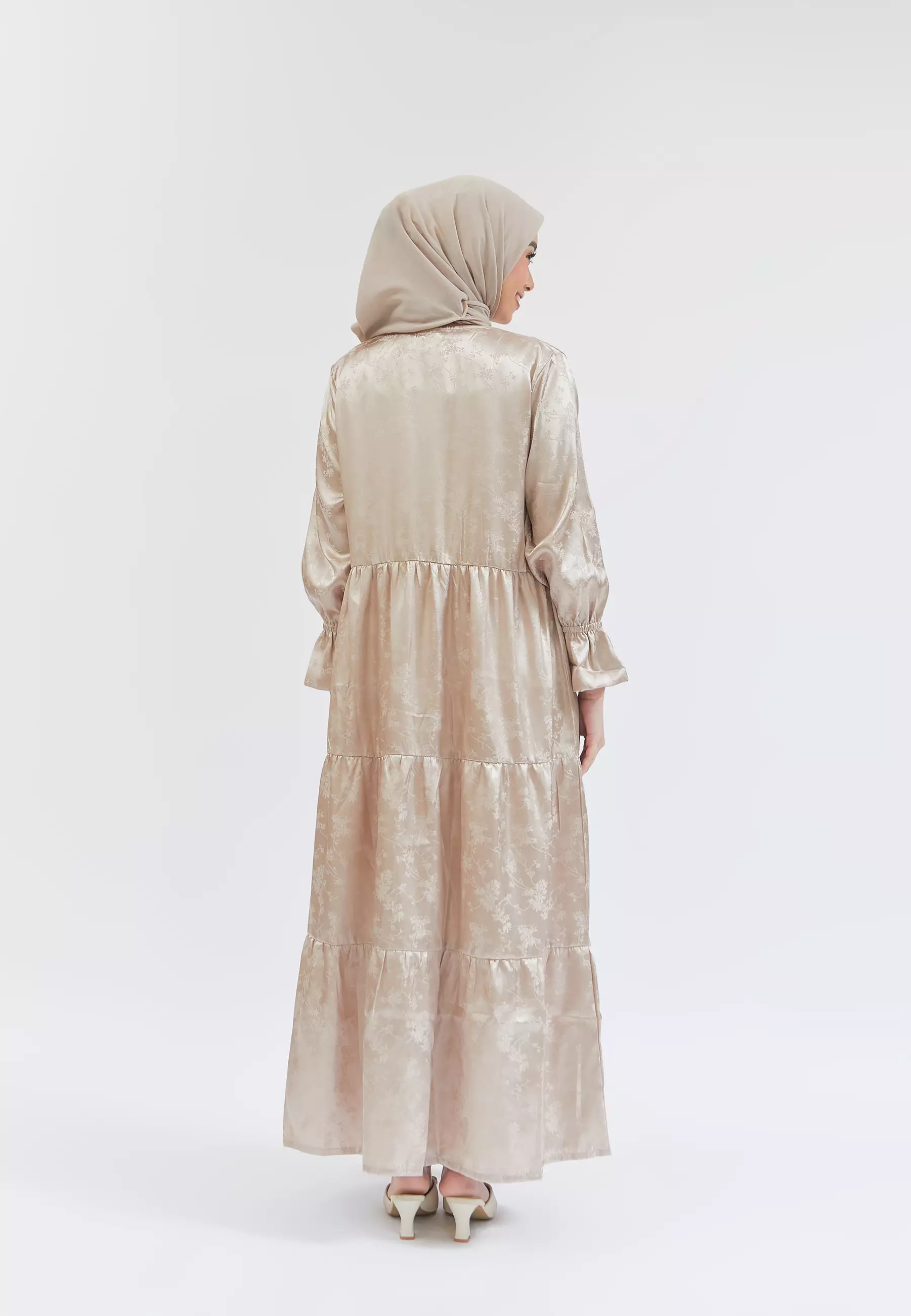 Afiyah Brown Two Set Dress (G.42152)