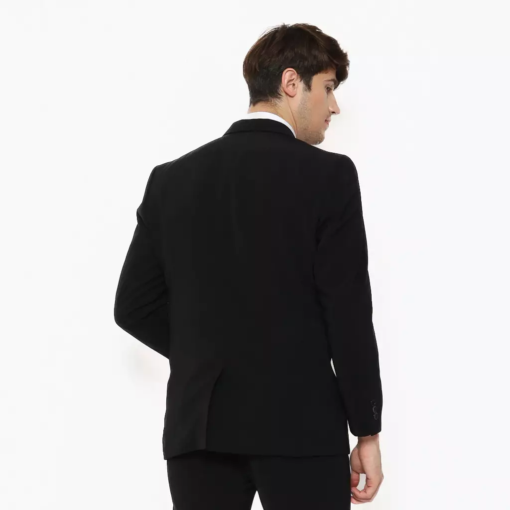 Lawell Jas Pria Modern Fit Kancing Dua Warna Hitam | Formal Kerja, Nikah | Ortiz