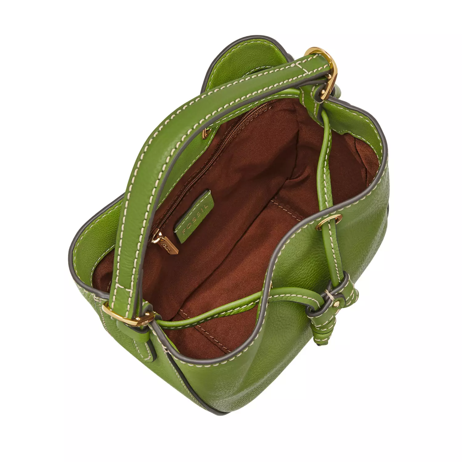 Fossil Tessa Small Bucket Lush Lime Leather Tas Selempang Wanita - SHB3196-334