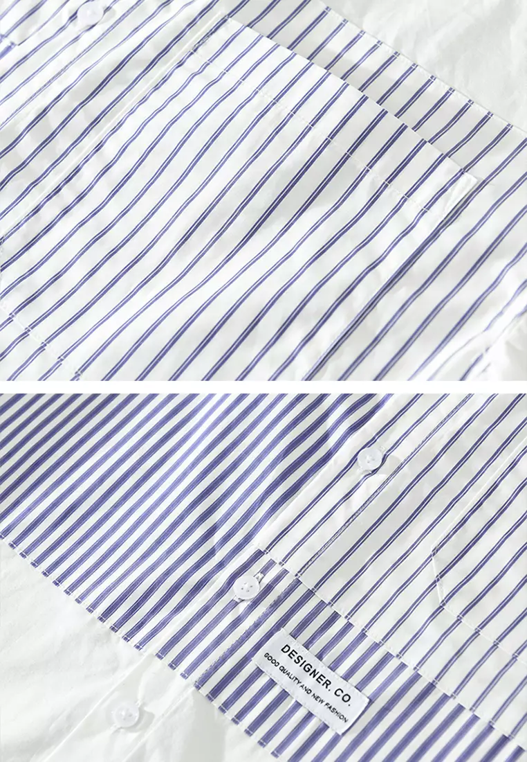 Abstract Pattern Printed Long-Sleeved Shirt WM6692