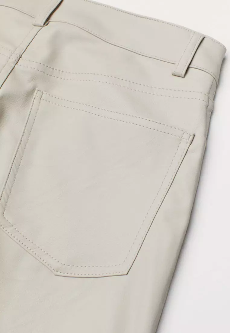 Imitation leather cheap trousers h&m