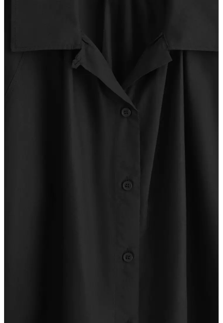 GATHERED PIMA COTTON SHIRT