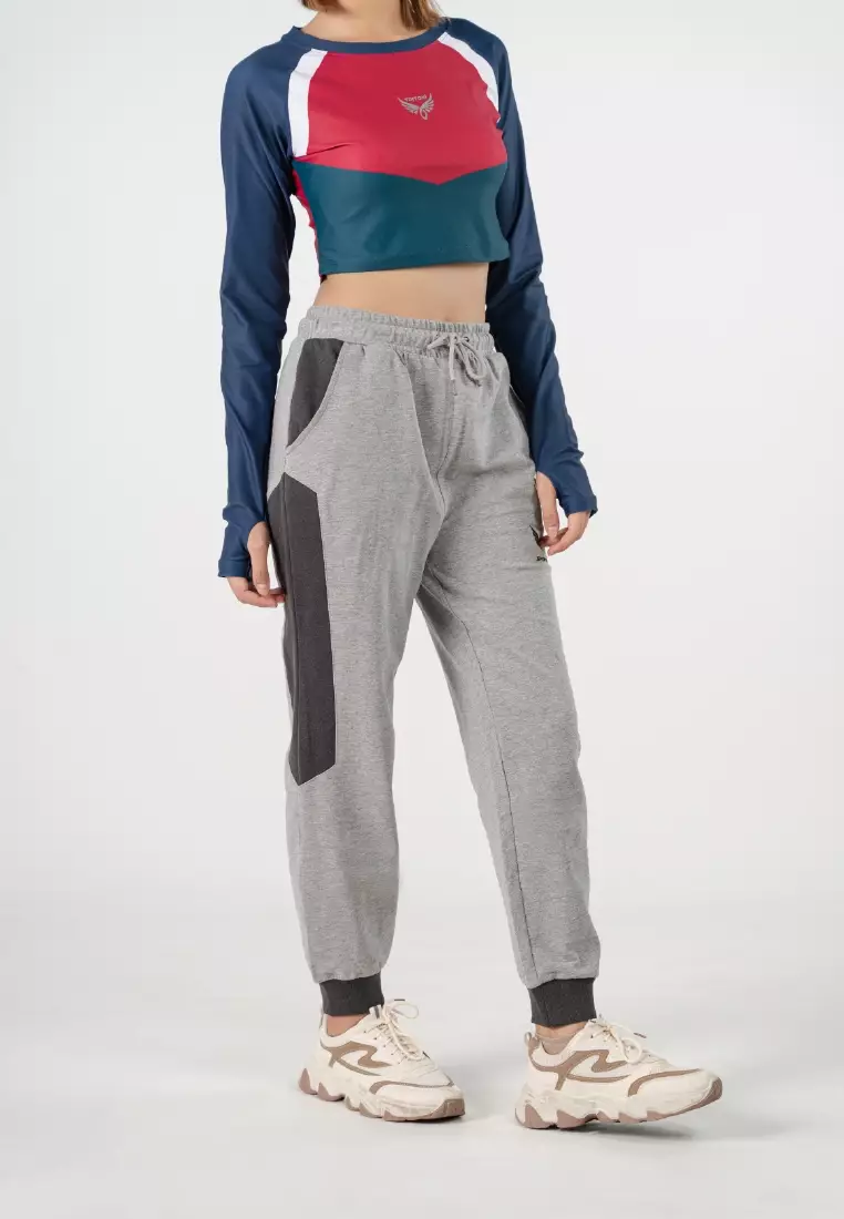 Graceful Cut Tritoni Cotton Terry Jogger