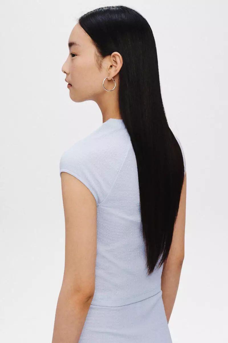 Textured jersey top