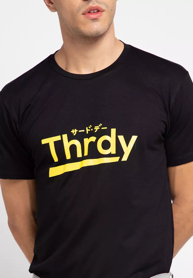 MTF20 thrdy yellow blk kaos pria Hitam