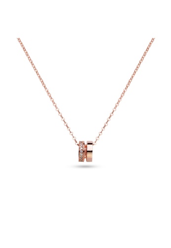 Millenne silver MILLENNE Made For The Night The Perfect Duo Cubic Zirconia Rose Gold Necklace with 925 Sterling Silver 06869ACC86007CGS_1