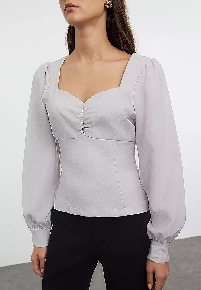 Sweetheart Ruched Blouse