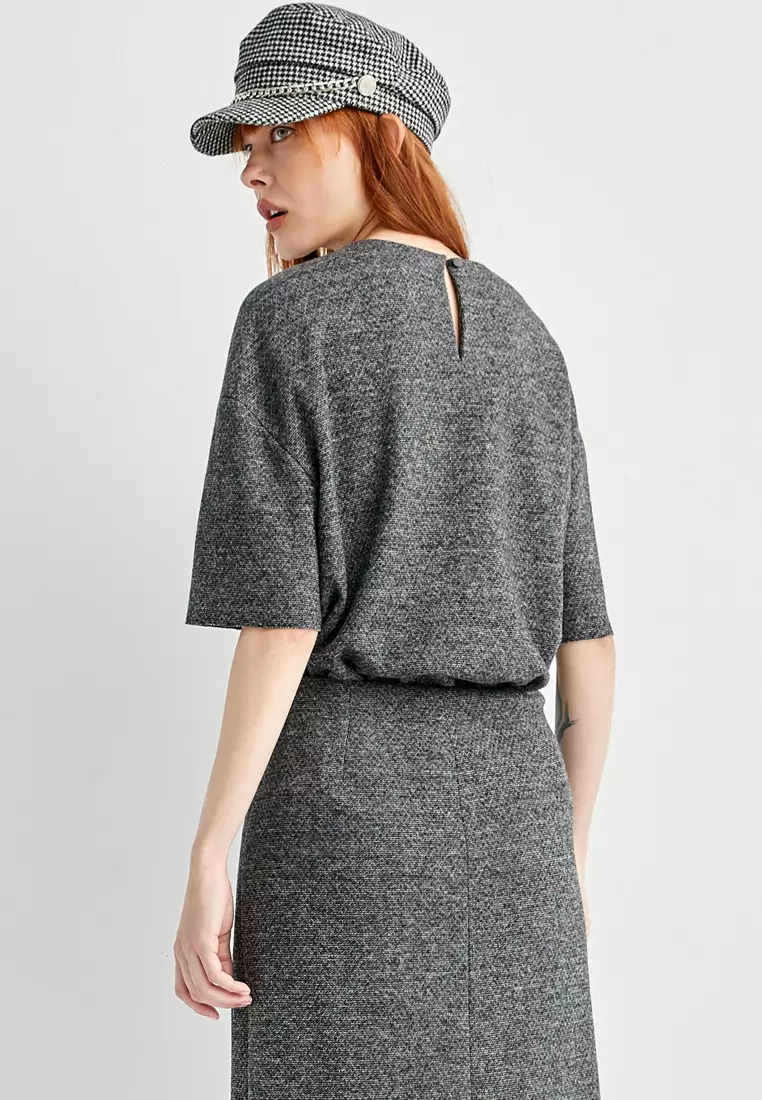 Oversize Grey Basic Top