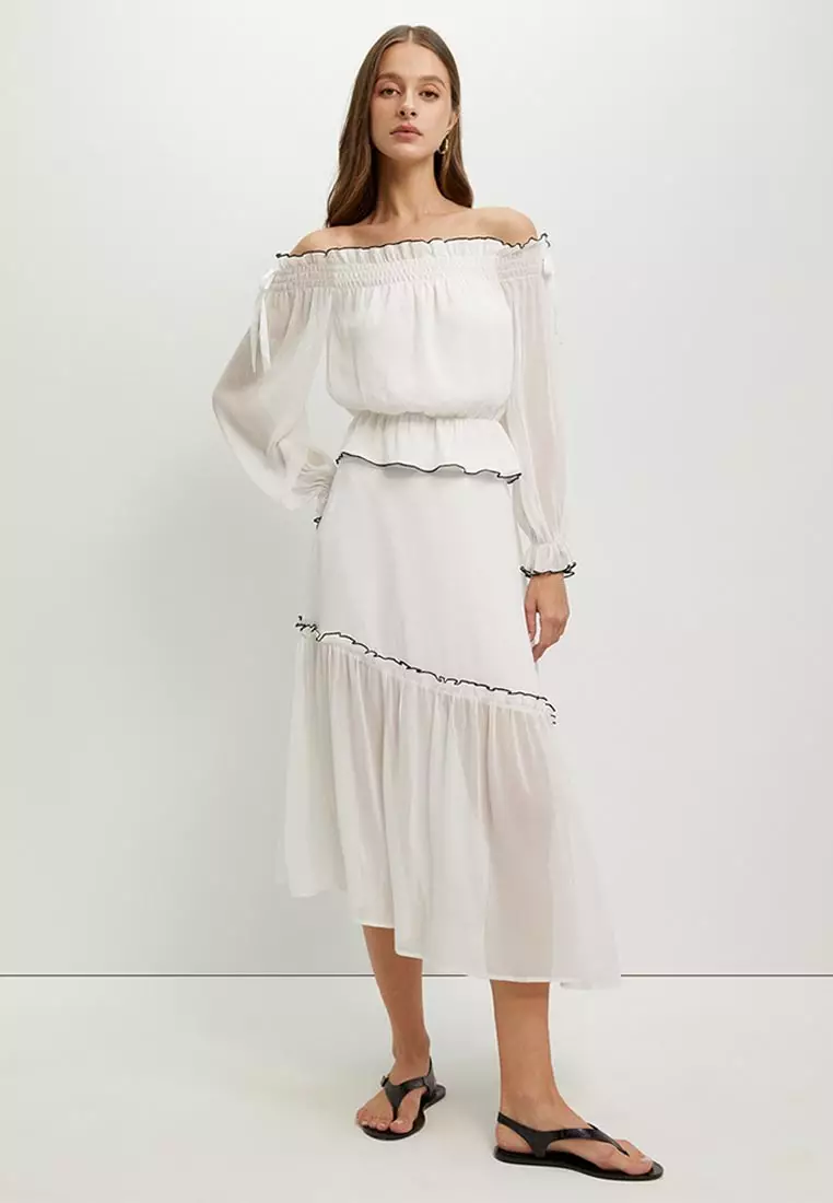 Ruffled Asymmetric Skirt