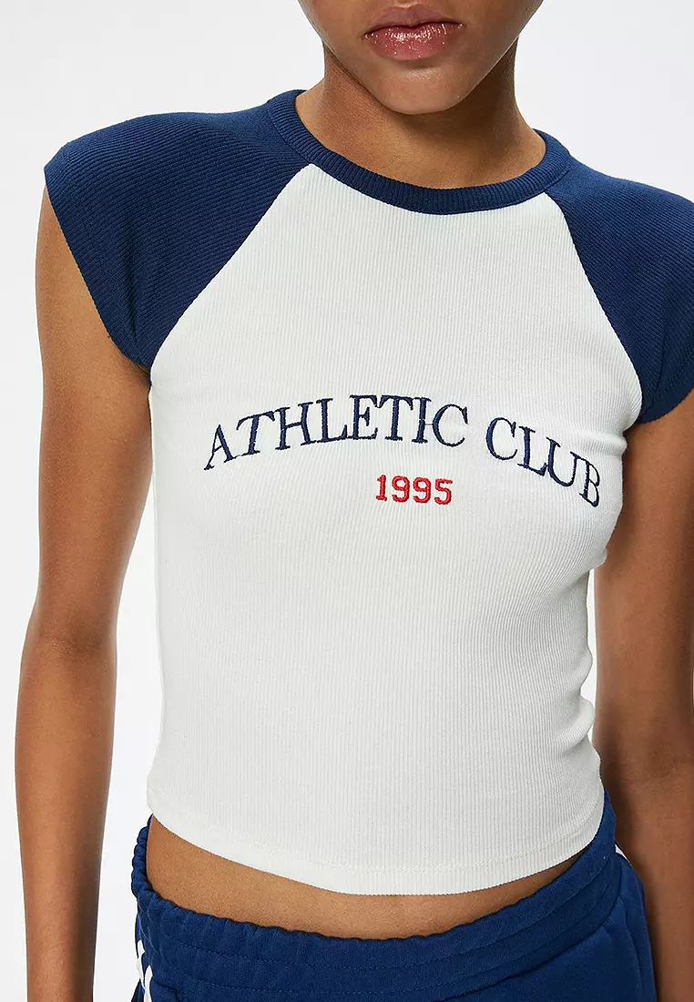 Raglan Sleeve Crop T-Shirt