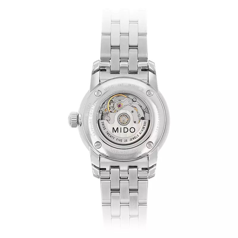 Jam Tangan Wanita MIDO Baroncelli II M7600.4.21.1 Automatic Silver Dial Stainless Steel Strap