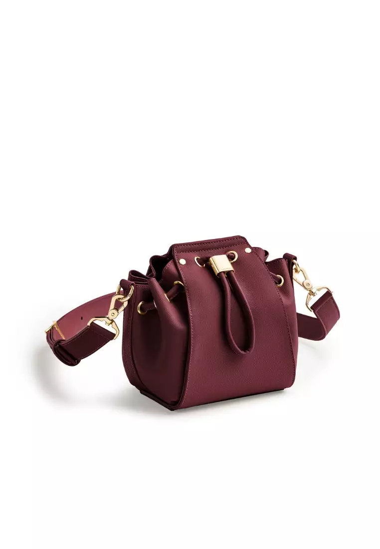 Esbucket Mini Bucket Bag - Blood Red