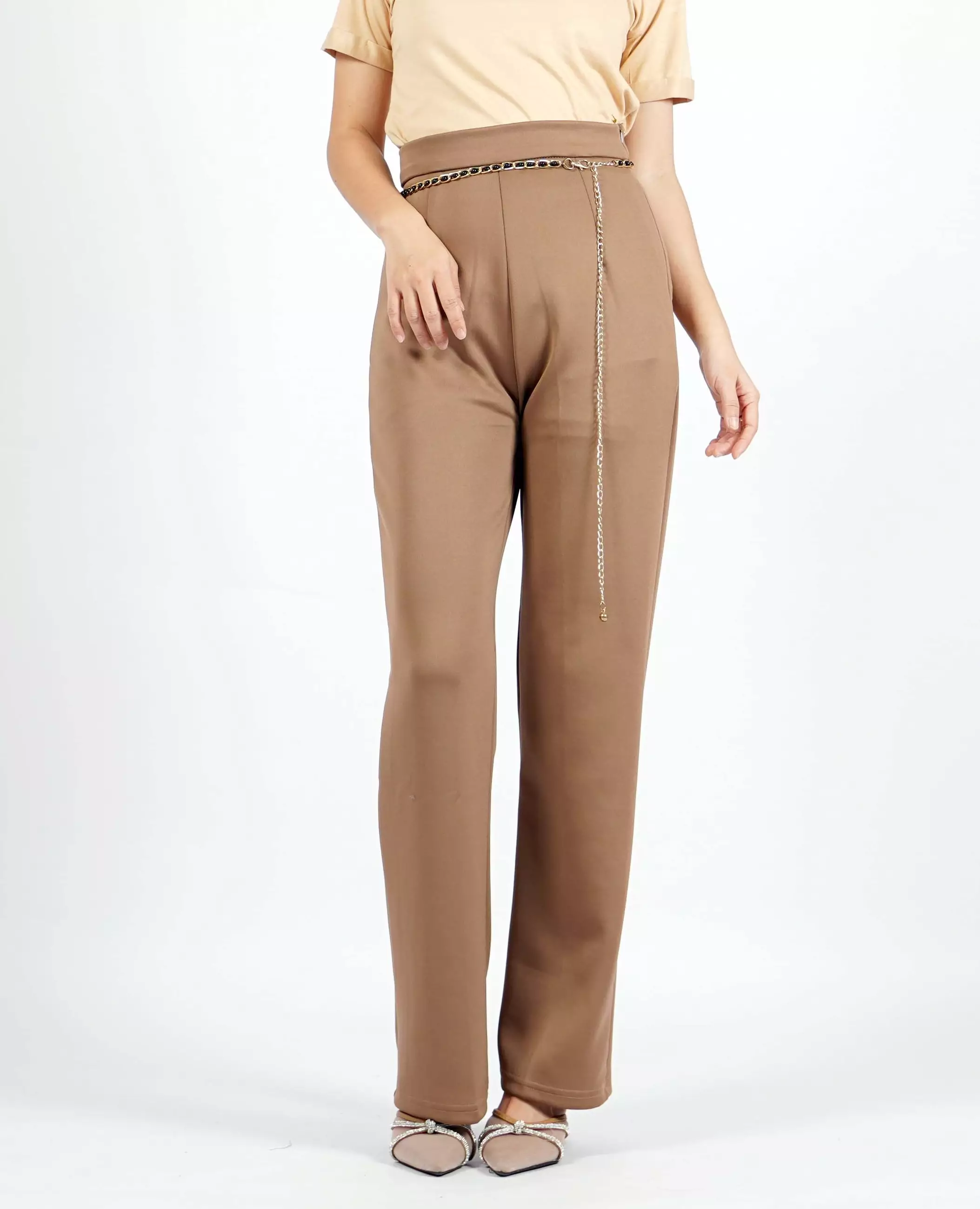 Okechuku Amantha Celana Kerja Wanita Celana Panjang Wanita Formal - Moka