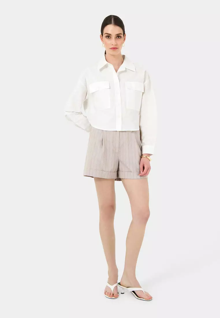 Kyla Crop Pocket Shirt