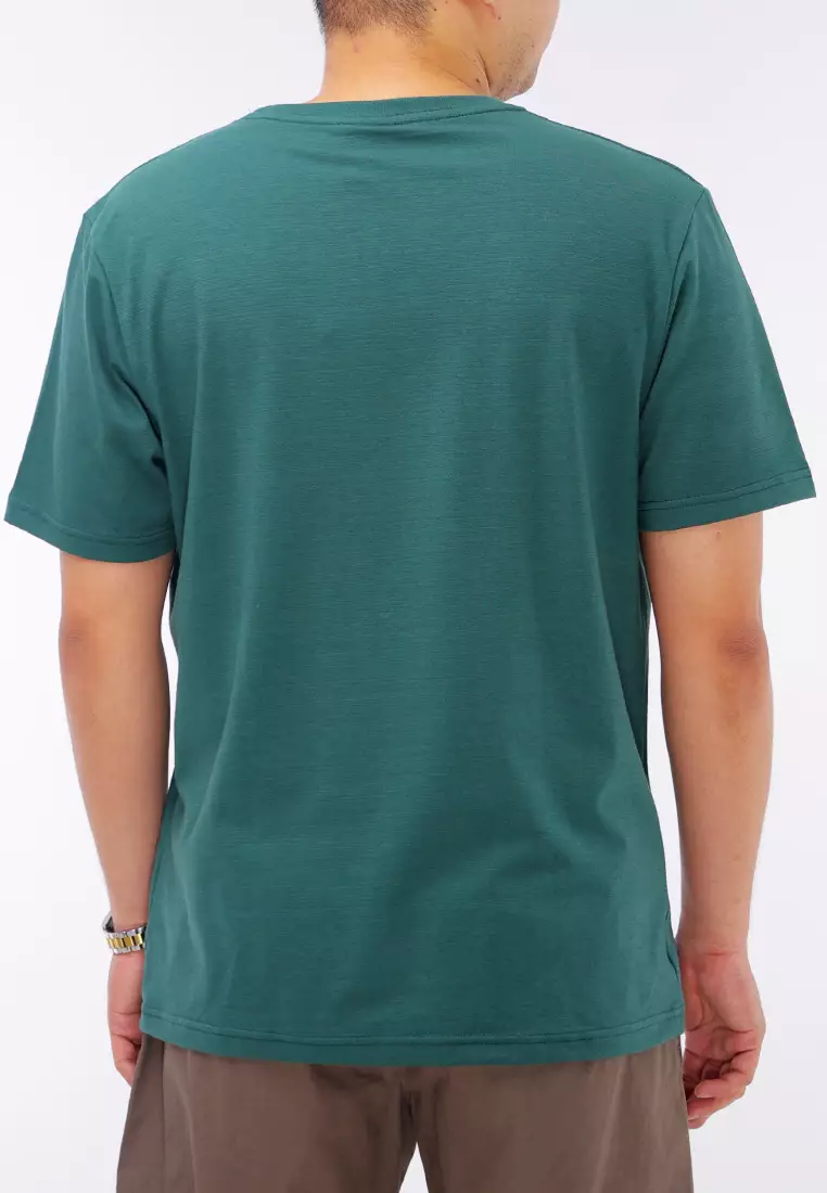 Round Neck Streaky Short Sleeves