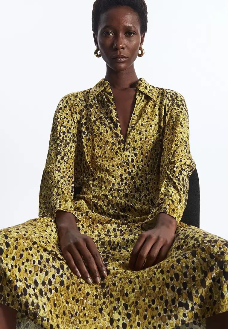 Marks and spencer top yellow animal print dress