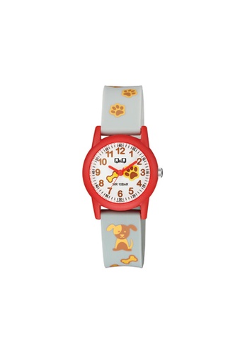 Q&Q grey and red Q&Q V22A-005VY Kids Resin Analogue Watch 63C77AC279023BGS_1