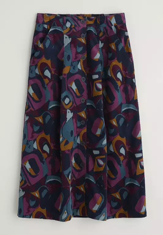 Seasalt Cornwall Navy Canvas Work Skirt