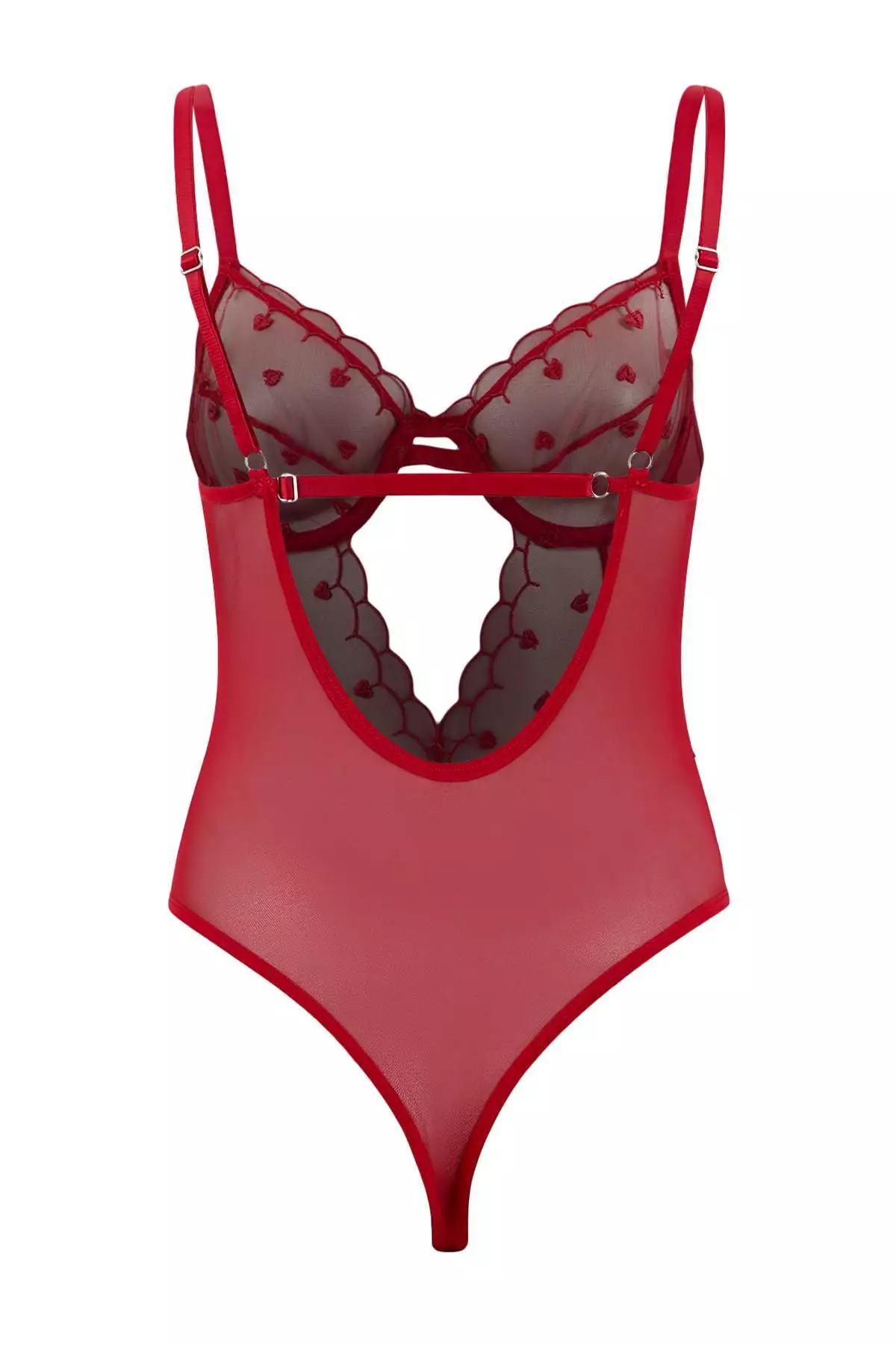 Red Tulle Heart Capless Body Thmss26Bd19