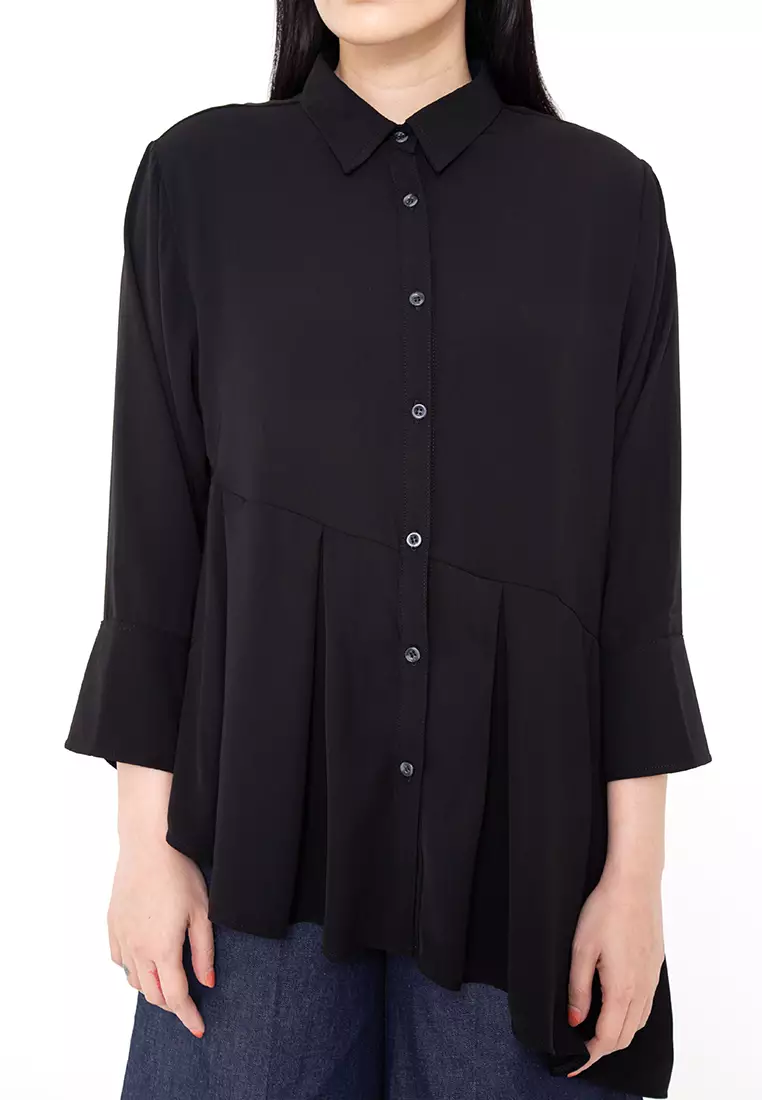 BOWN - Filippa Asymmetric Shirt Black