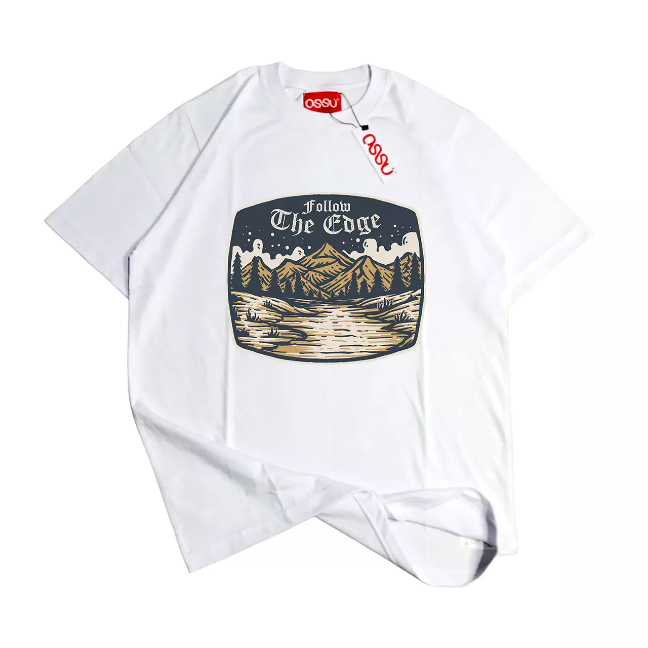OSSU Follow The Edge White Tshirt