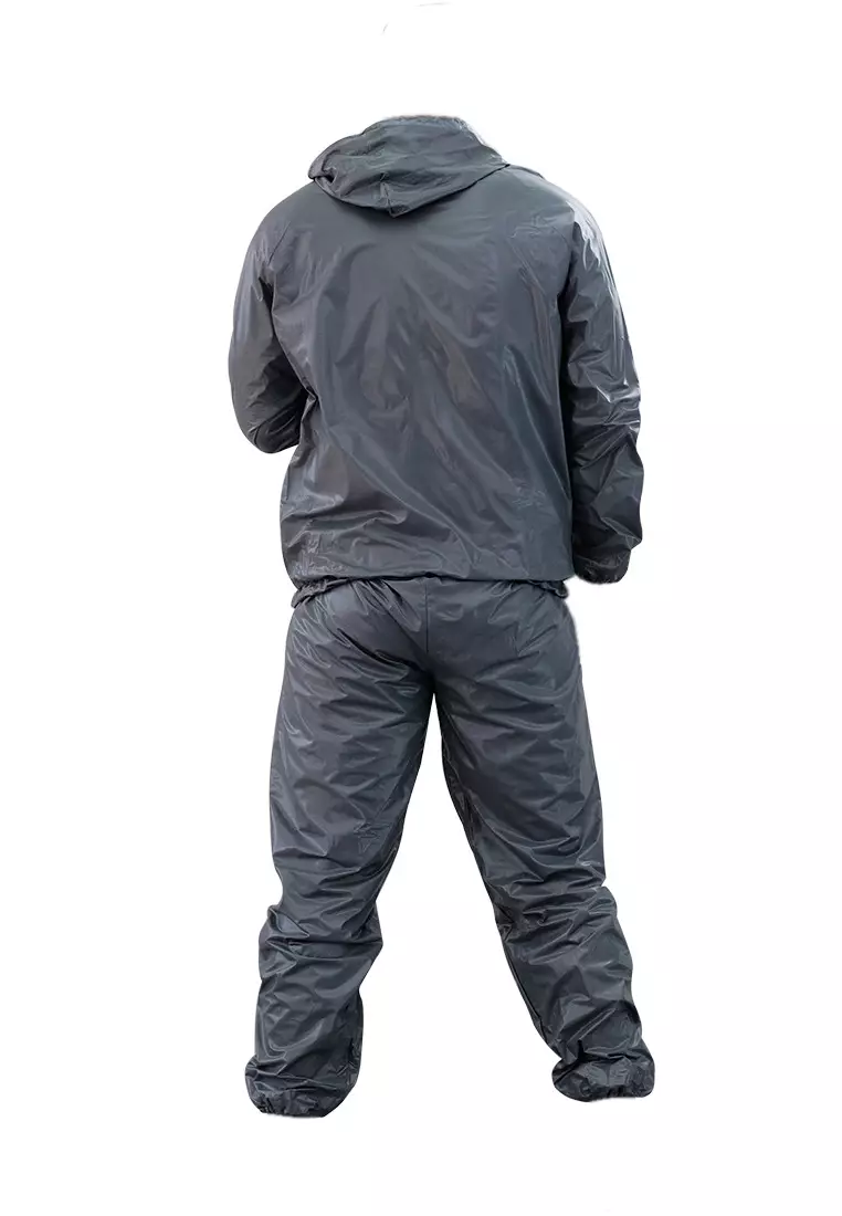 HAPPYFIT SAUNA SUIT WITH ZIPPERHOOD GREY