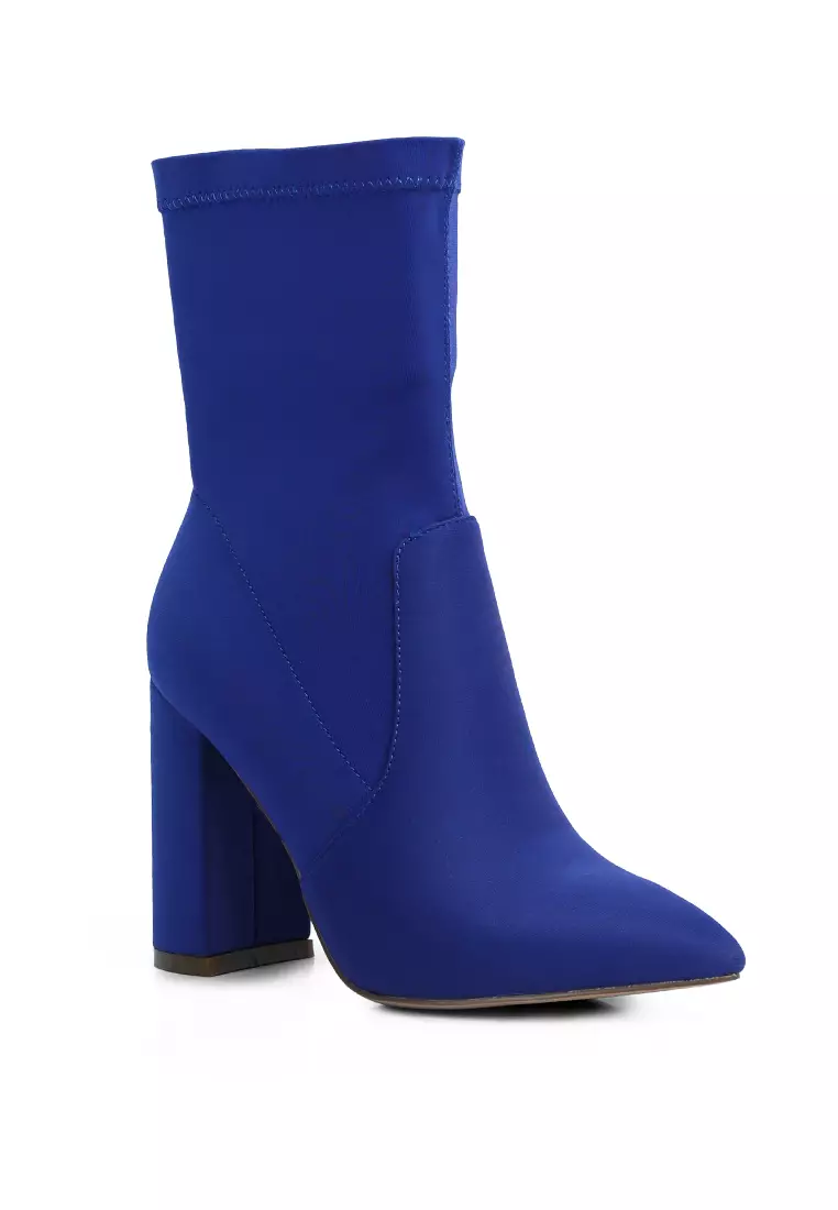 Royal blue ankle booties online