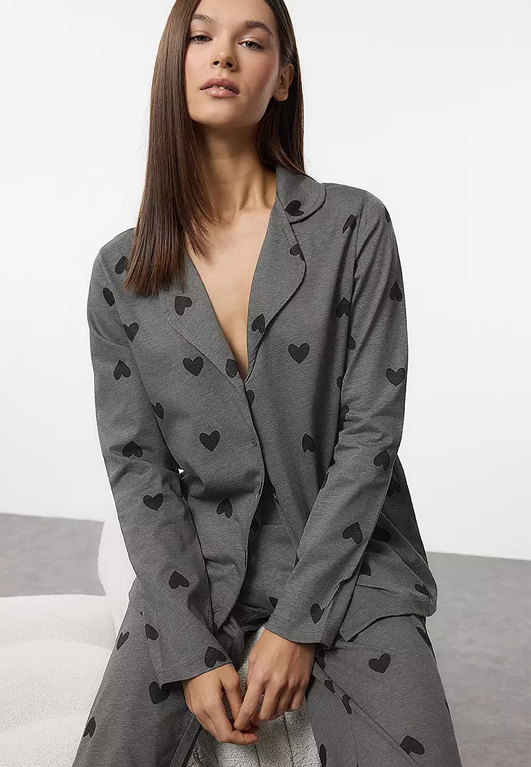 Heart Knitted Pajama Set