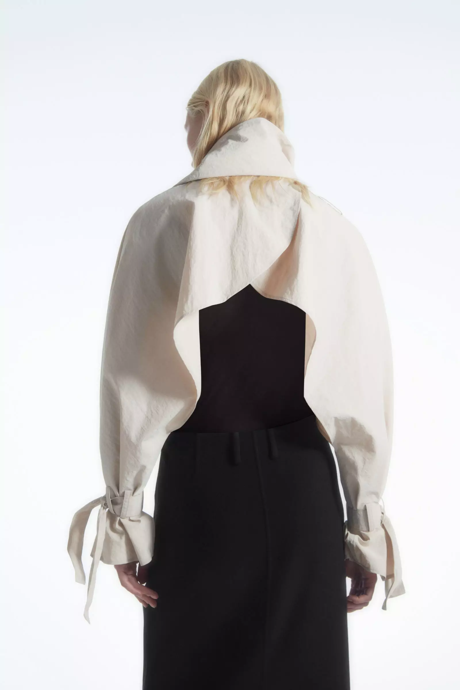 Buy COS Cropped Cape Trench Coat 2024 Online ZALORA Singapore