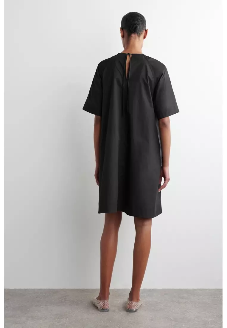 TIE-BACK A-LINE MINI DRESS