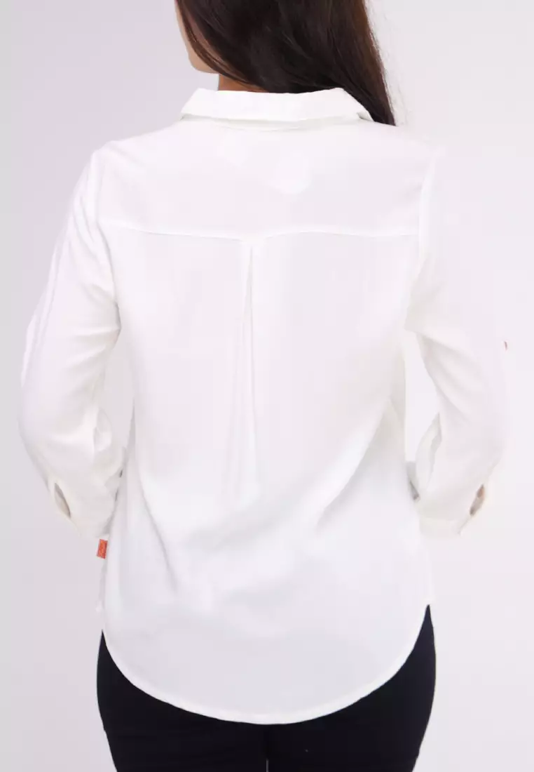 Woven Plain Boldtwill 3/4 Slv. Blouse