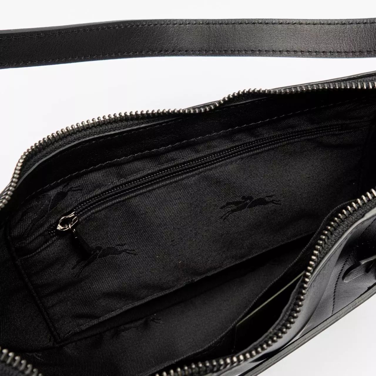 3D Small Half Moon Crossbody Bag Black
